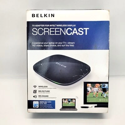 Adaptador de TV Belkin ScreenCast para pantalla inalámbrica Intel F7D4501 nuevo en caja Foto 1 de 4