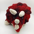 Red Baby Triceratops Dinosaur Hand Puppet 12" Puppet Co Soft Toy Plush Comforter