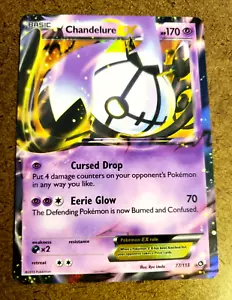 TCG POKEMON CHANDELURE EX XY Legendary Treasures (LTR) ¡ULTRA RARO! HOLO INVERSO - Imagen 1 de 13