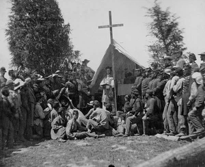 Chaplain Mass for the 69th New York State Militia 8"x 10" Civil War Photo 83 - Picture 1 of 1