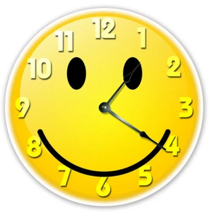 OROLOGIO SMILEY FACE GIALLO 12" - Grande orologio da parete 12 pollici - foto stampata - 2018 - Foto 1 di 9
