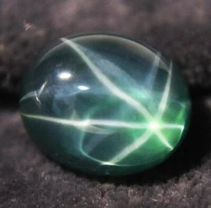 Natural Six Rays 10.00 Ct Green Star Sapphire Cabochon Oval Cut Certified Loose - Picture 1 of 4