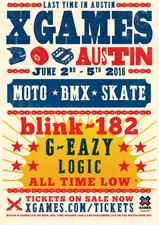 X-Games June 2nd-5th 2016 Austin Poster