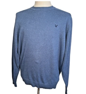 Mens Lyle & Scott Sweater Size Large Scotland Pullover Crew Neck Cotton Blue - Image 1 of 4