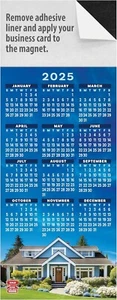 2025 Magnetic Yealy Glance Calendar, Business Card Refrigerator Magnet (100) - Picture 1 of 9