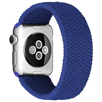 Braided Solo Loop Nylon Band Strap For Apple Watch Series 7 6 5 4 3 SE 38-45MM • 3.49£