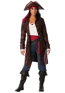 Women's Plus Pretty Pirate Captain Costume - Picture 1 of 1