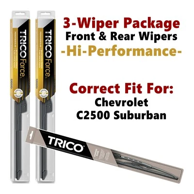 Wipers 3-pk Hi-Performance fits 1995-99 Chevrolet C2500 Suburban 25180x2/30130 Foto 1 de 4
