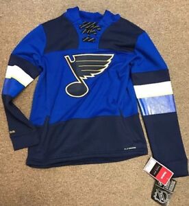 NEW St. Louis Blues NHL Med 10-12 Kids Reebok Face-off Sweatshirt
