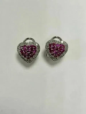 Aretes para mujer de turmalina de corte redondo de 3 quilates con acabado en oro blanco de 14 quilates Foto 1 de 2
