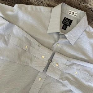 Jos A. Bank Traveler Collection schmale Passform blau kariertes Herrenhemd 16-35 - Bild 1 von 4