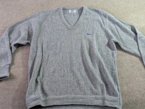 Suéter De Colección Izod Lacoste Para Hombres Grande Gris Pullover Cuello en V Ligero Golf - Imagen 1 de 16