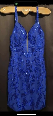 Brand New Never Worn Royal Blue Short Homecoming Party Dress Size 0 - Image 1 of 4