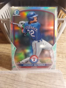 2023 Bowman #BCP-85 Anthony Gutierrez Chrome Prospects Lunar Glow Refractor - Picture 1 of 2
