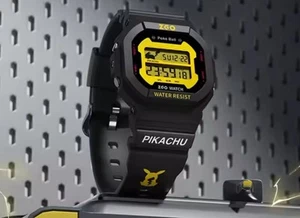 Pokemon Watch Montre Pikachu Noir Et Jaune - Foto 1 di 3