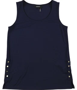DKNY Womens Embellished Tank Top, Blue, Small - Picture 1 of 1