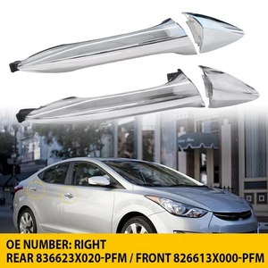 Manija de puerta exterior delantera derecha + pasajero trasero Fit 11-16 Hyundai Elantra - Imagen 1 de 14
