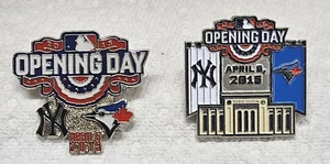 NEW YORK YANKEES TORONTO BLUE JAYS OPENING DAY PIN YANKEES STADIUM 2015 - Picture 1 of 1