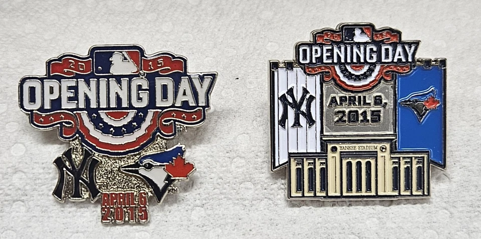 NEW YORK YANKEES TORONTO BLUE JAYS OPENING DAY PIN YANKEES STADIUM 2015 - Image 1 of 1