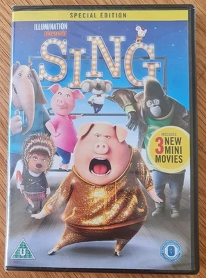 Sing DVD - Special Edition - Animated Feel-Good Musical Movie - New & Sealed - Image 1 of 2