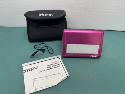 Sistema de Altavoces Portátil Estéreo Rosa iHOME para Todos los MP3, iPhone, iPad Modelo iHM3P Foto 1 de 4