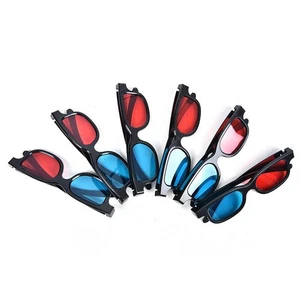 Red Blue 3D Glasses Frame For Dimensional Anaglyph Movie DVD Ga X JD- - Picture 1 of 5
