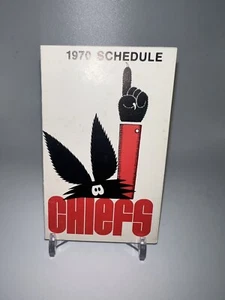 1970 Kansas City Chiefs Spielplan selten Vintage BMA Business Herren Versicherung - Bild 1 von 1