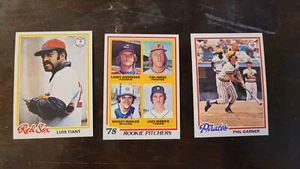 1970's baseball card assortment-pk of 3 Garner / Tiant / '78 Rookie Pitchers - Picture 1 of 7