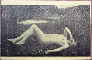Nude/Risque/Topless 1930 Postcard: Woman Reclining on the Grass - Picture 1 of 1