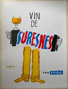 Poster VIN DE SURESNES Oenology RAYMOND SAVIGNAC Accordion 47x62cm 2000 - Picture 1 of 3