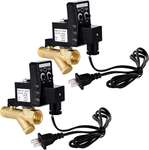 2 Sets Electronic Drain Valve Kit Automatic, 110V Timed Tank Drain Water Valve f - Picture 1 of 7