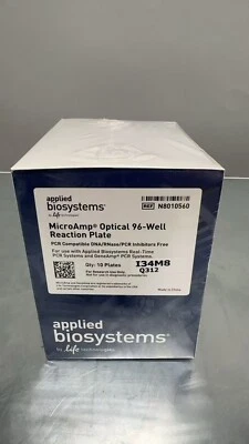 Placa de reacción óptica de 96 pocillos Applied Biosystems N8010560 MicroAmp Foto 1 de 2