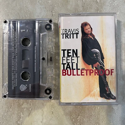 Cassette Travis Tritt Ten Feet Tall & Bulletproof 1994 Warner Bros Record Tested - Image 1 of 2