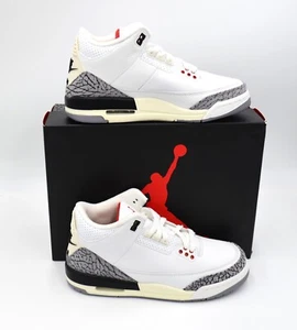 NEW AIR JORDAN 3 RETRO GS SHOES SIZE SZ 6.5Y OR WOMENS SZ 8 CEMENT DM0967 100 - Picture 1 of 6