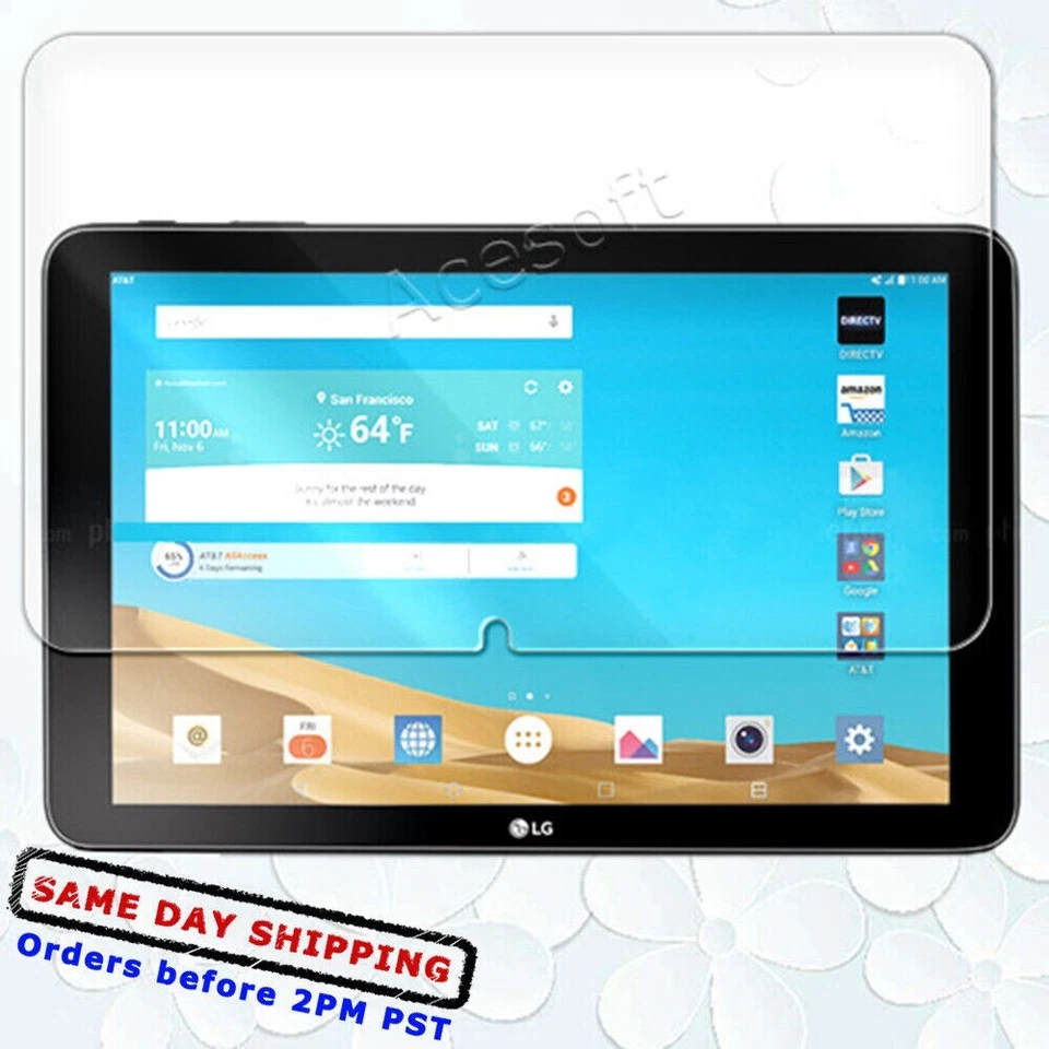 Anti-Shatter HD Clear Tempered Glass Screen Protector for LG G Pad X 10.1" V930 - Image 1 of 1