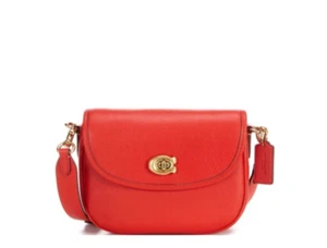 NWT COACH Willow Pebbled Leather Saddle Shoulder Bag - Picture 1 of 7