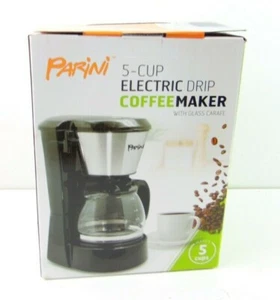 Parini 5 Cup Electric Coffee Maker CM-101S New - Picture 1 of 6