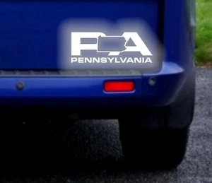 Calcomanía pegatina reflectante del estado de Pennsylvania PA EE. UU. - Imagen 1 de 2