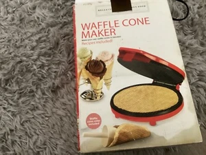BELLA CUCINA ARTFUL FOOD Waffle Cone Maker Cone Roller 760W Recipes NEW OPEN BOX - Picture 1 of 1