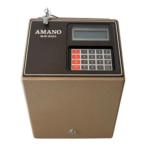Amano MJR-8000 Computerized Standalone Employee Time Clock + Keys (Used) - Picture 1 of 11