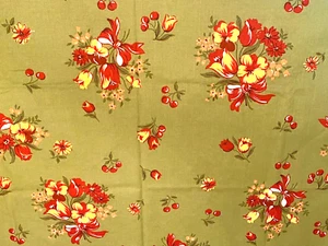 TELA DE COSER FLORES DE COLECCIÓN 72"" x 43"" Kumiko Fujita NUEVO STOCK ANTIGUO 4 PRIMAVERA DE PASCUA - Imagen 1 de 4