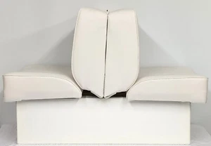 Boat Seat Back to Back Lounge Seat, Fishing Ski Lounge White 1007-AA - Picture 1 of 6