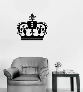 Vinyl Wall Decal Crown's King Sign Kingdom Home Interior Decor (n1282) - Picture 1 of 3
