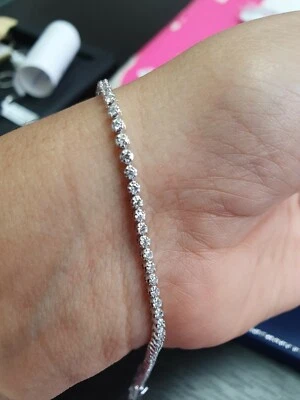 2ct  Natural Round Diamond Tennis Bracelet For Women In White Gold - Image 1 of 4