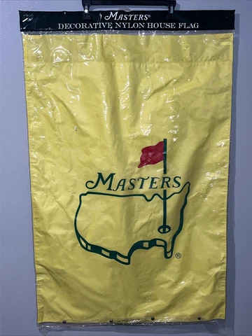 MASTERS Nylon EMBROIDERED HOUSE FLAG Yellow Logo In Packaging 27x40 Inch Cover