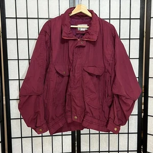 VTG 80's 90's Y2K Bomber Jacket Burgundy Sport Fever Men M - Picture 1 of 11