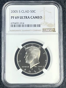 PF69 UCam 2005-S CLAD Kennedy Half Dollar 50c NGC Brown Label - Picture 1 of 2