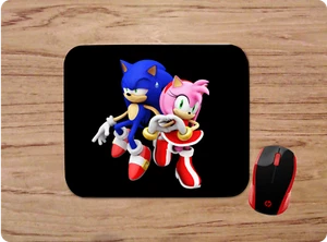 TAPIS DE SOURIS PC PERSONNALISÉ SONIC THE HEDGEHOG & AMY TAPIS DE BUREAU MAISON ÉCOLE CADEAU - Photo 1/1