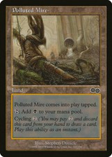 Magic MTG Tradingcard Urza's Saga 1998 Polluted Mire 323/350