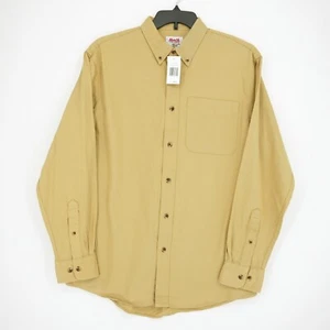 North Country Herren Langarm Twill Hemd L Large Gold 100 % Baumwolle Neu mit Etikett $ 69 - Bild 1 von 9